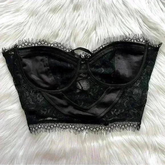 Nasty Gal Express Yourself Corset Top Black Size 4 - Picture 2 of 9